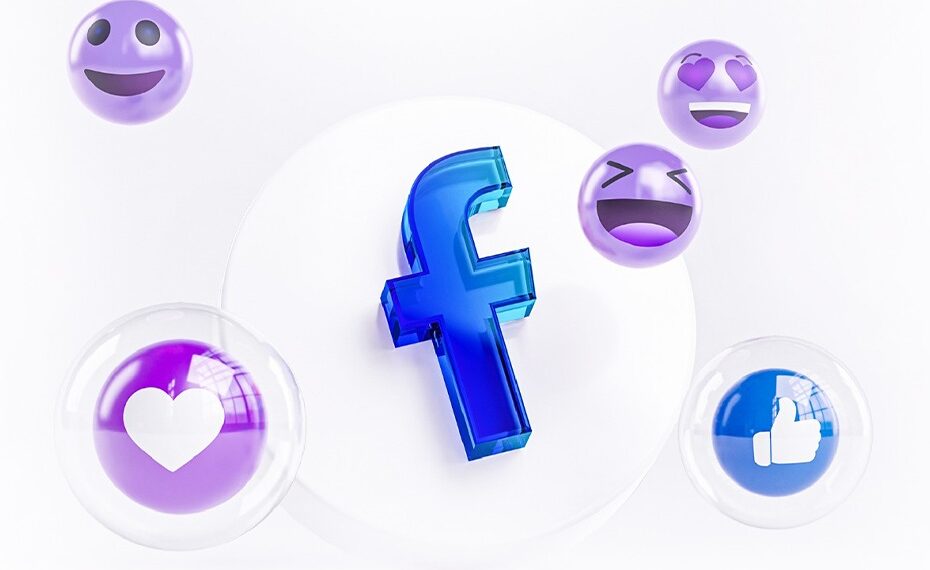 logo do facebook em 3d